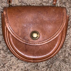 VINTAGE COACH BROWN LEATHER MINI BELT BAG CROSSBOD